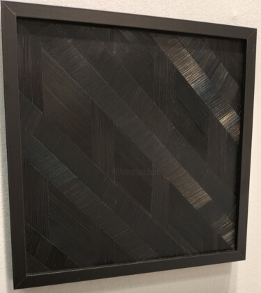Collages titled "L'emprisonnement" by Rachel Ravet, Original Artwork, Collages Mounted on Wood Panel