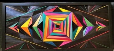 Collages intitulée "Magie psychédélique" par Rachel Ravet, Œuvre d'art originale, Collages