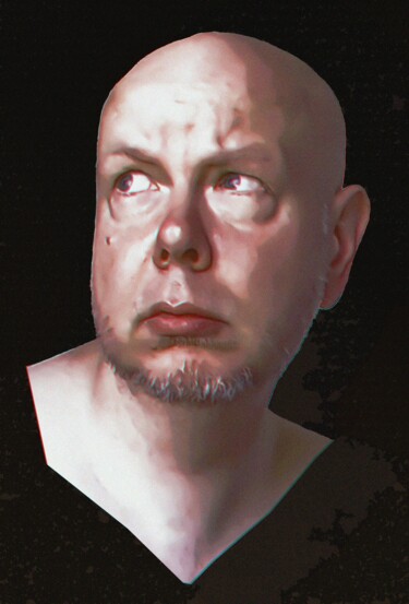 摄影 标题为“Selbstportrait 6” 由Andreas Pinternagel, 原创艺术品, 数字油画