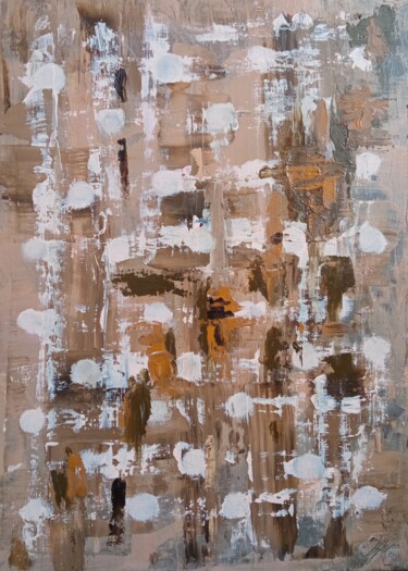 Peinture intitulée "Трудности" par Tatiana Kiseleva, Œuvre d'art originale, Huile Monté sur Carton