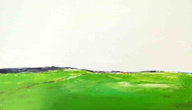 Pittura intitolato "Pré vert soleil cou…" da William Fautré, Opera d'arte originale, Acrilico Montato su Telaio per barella…