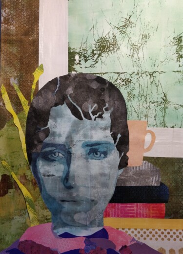 Un jour de pluie Collages intitulée "Un jour de pluie" par Kathz, Œuvre d'art originale, Collages