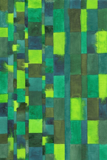 Growing Green 绘画 标题为“Growing Green” 由Anni Tait, 原创艺术品, 水彩