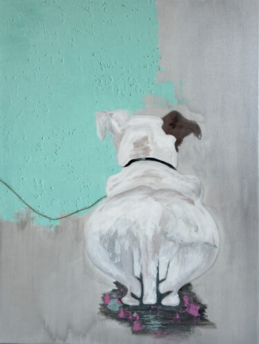 Invisible connection Painting titled "Invisible connection" by Victoriya Marchenko, Original Artwork, Acrylic Mounted on Wood Stretcher frame