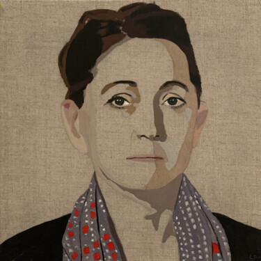 Painting titled "Sophie T." by Clara Ramirez Katz, Original Artwork, Oil Mounted on Wood Stretcher frame