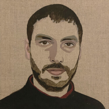 Adrien Peinture intitulée "Adrien" par Clara Ramirez Katz, Œuvre d'art originale, Huile Monté sur Châssis en bois