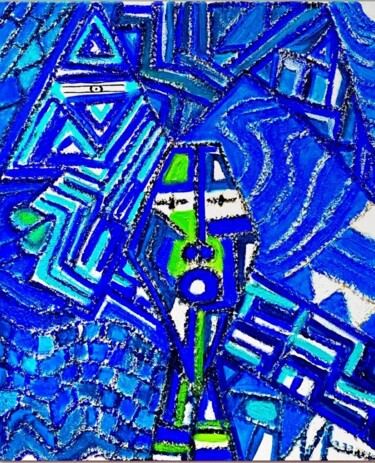 绘画 标题为“01” 由Myriam Zuhuly Perillard, 原创艺术品, 丙烯 安装在木质担架架上