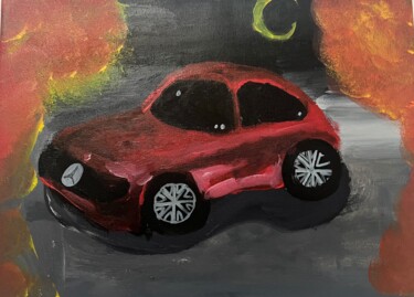 "Une voiture de rêve" başlıklı Tablo 进若凡 Elza tarafından, Orijinal sanat, Akrilik