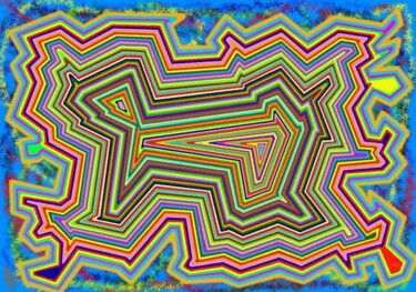 数字艺术 标题为“Jeu coloré” 由Pascal Rissac, 原创艺术品, 数字油画