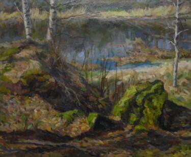 Thaw Peinture intitulée "Thaw" par Juven Salamander, Œuvre d'art originale, Huile Monté sur Châssis en bois