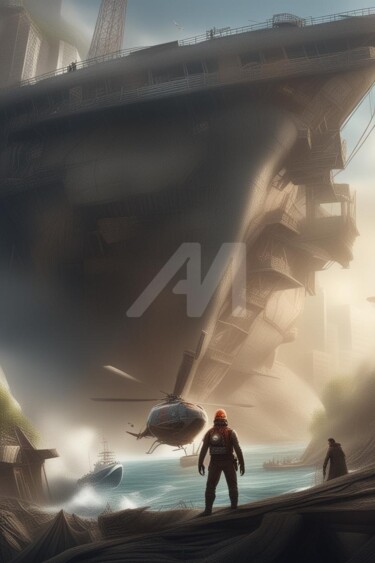 数字艺术 标题为“Rescue poster” 由Georgii Stepanov, 原创艺术品, AI生成的图像