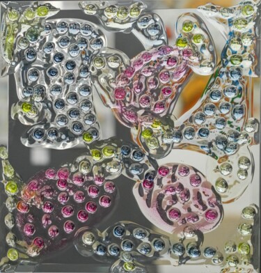 Impermanence of Memory: abstract work on mirror 绘画 标题为“Impermanence of Mem…” 由Julia Mauri, 原创艺术品, 玻璃