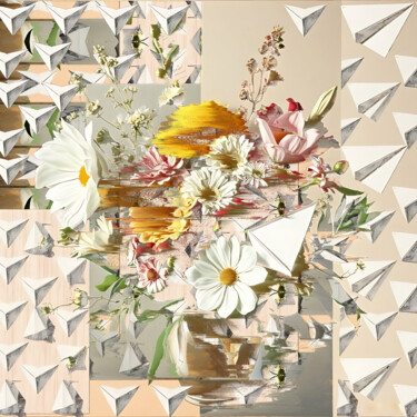 数字艺术 标题为“Floral Sunrise” 由Nikaleona, 原创艺术品, 数字油画