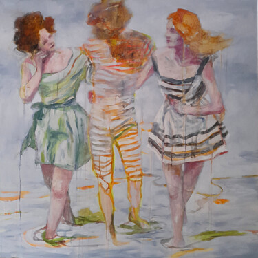 Peinture intitulée "Sisters 7" par Wilfrid Moizan, Œuvre d'art originale, Huile