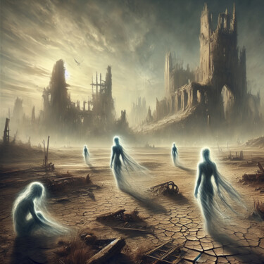 Digital Arts titled "Shadows of the Past" by Alberto Capitani, Original Artwork, AI generated image