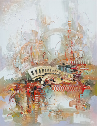 绘画 标题为“Painūs maršrutai” 由Arunas Jonas Miliukas, 原创艺术品, 丙烯