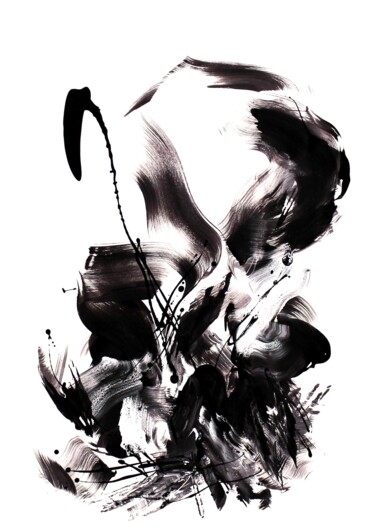 绘画 标题为“Essense In Motion II” 由Paresh Nrshinga F R S A, 原创艺术品, 丙烯 安装在木质担架架上