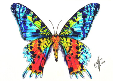 Rainbow Symphony – A Vibrant Ode to Transformation 绘画 标题为“Rainbow Symphony –…” 由Anastasia Kokler, 原创艺术品, 水彩