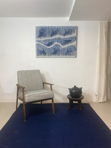 Arte textil titulada "Tableau sculpture a…" por Yasmina Kijek, Obra de arte original, Bordado