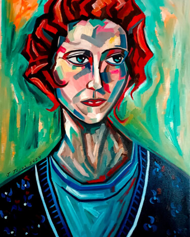 Peinture intitulée ""ESPERANZA"" par Javier Benitez Toyos, Œuvre d'art originale, Huile Monté sur Châssis en bois