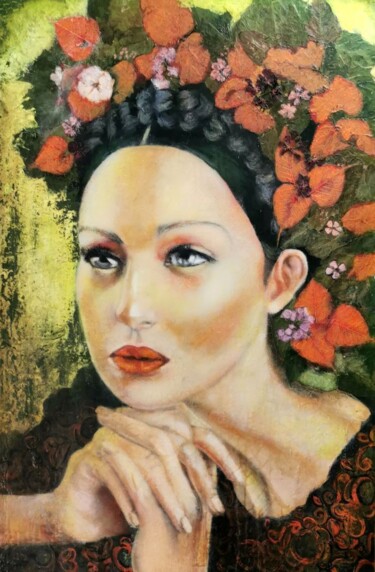 绘画 标题为“Sommerbüten” 由Eva Vogt, 原创艺术品, 油