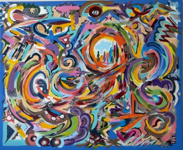 Malerei mit dem Titel "Between today and t…" von Elena Utkina, Original-Kunstwerk, Acryl Auf Keilrahmen aus Holz montiert