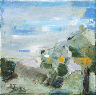 绘画 标题为“Landschaft” 由Regina Thyssen, 原创艺术品, 油 安装在木质担架架上