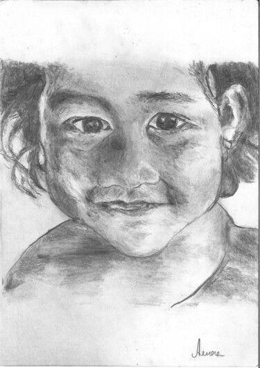 Tekening getiteld "Mr Prévert si Dieu…" door Aurora, Origineel Kunstwerk, Grafiet