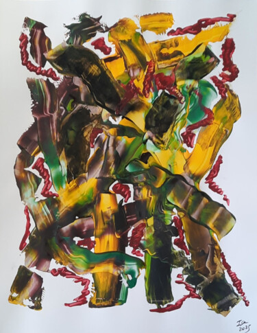 Peinture intitulée "Enchevêtrement" par Isa-Isarielle, Œuvre d'art originale, Acrylique