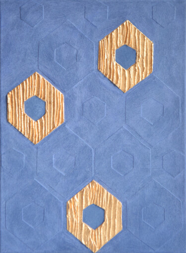 Painting titled "Blue interior paint…" by Aivenda, Original Artwork, Acrylic Mounted on Wood Stretcher frame