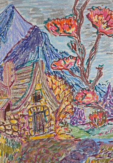 Red pine "Red pine" başlıklı Resim Yuliya Gündoğan (ostbiju_art) tarafından, Orijinal sanat, Pastel