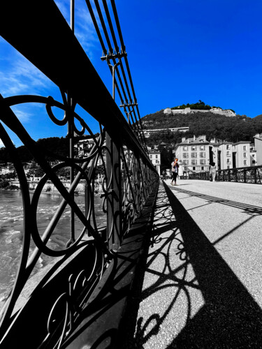 "Céruléen" başlıklı Fotoğraf Ambre Art tarafından, Orijinal sanat, Fotoşoplu fotoğrafçılık Metal üzerine monte edilmiş