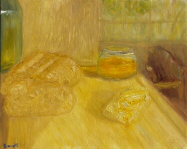 Pittura intitolato "Honey Day" da Kseniia Stafeeva, Opera d'arte originale, Olio Montato su Telaio per barella in legno