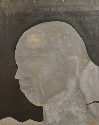 绘画 标题为“Portrait (Statue Of…” 由Martyna Benedyka, 原创艺术品, 油 安装在木质担架架上