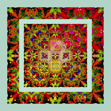 纺织艺术 标题为“FOULARD ARTISTICI I…” 由Laila Lago & C. By Iannilli Antonella, 原创艺术品, 数字油画
