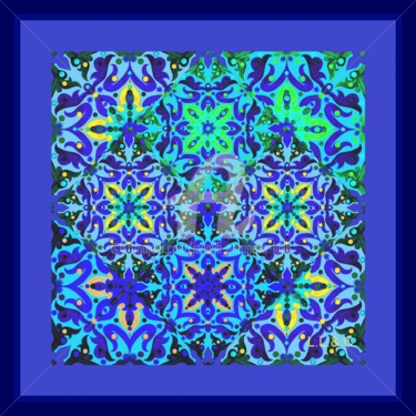제목이 "FOULARD ARTISTICI I…"인 섬유 예술 Laila Lago & C. By Iannilli Antonella로, 원작, 디지털 페인팅