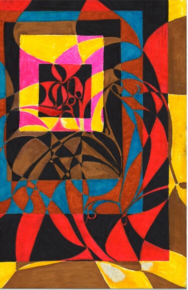 Desenho intitulada "Mardi-Gracie" por Henri Hardison, Obras de arte originais, Marcador