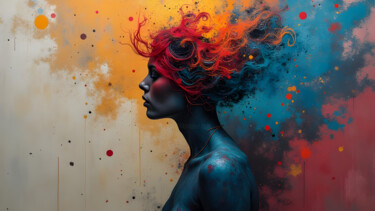 Painting titled "WİFMAN" by Ocy-Say, Original Artwork, AI generated image