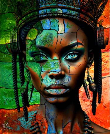 数字艺术 标题为“African Queen 001” 由Burkhard Baier, 原创艺术品, 2D数字工作