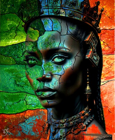 数字艺术 标题为“African Queen 003” 由Burkhard Baier, 原创艺术品, 2D数字工作