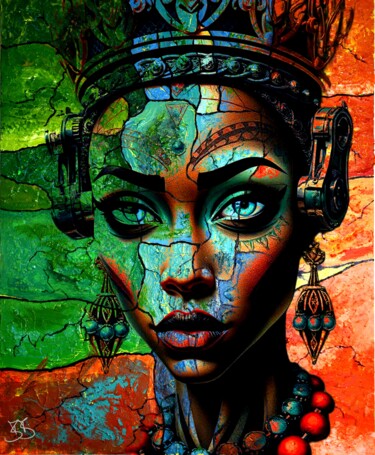 数字艺术 标题为“African Queen 004” 由Burkhard Baier, 原创艺术品, 2D数字工作