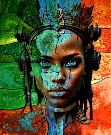 数字艺术 标题为“African Queen 006” 由Burkhard Baier, 原创艺术品, 2D数字工作