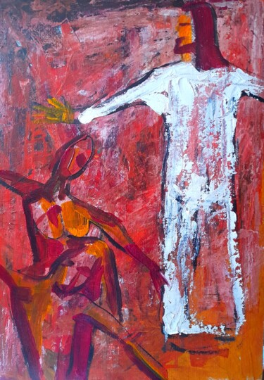 Peinture intitulée "God has turned away…" par Alexey Zhucovsky, Œuvre d'art originale, Acrylique