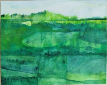 Pintura intitulada "Stanford-le-Hope" por Gilles Konop, Obras de arte originais, Aquarela