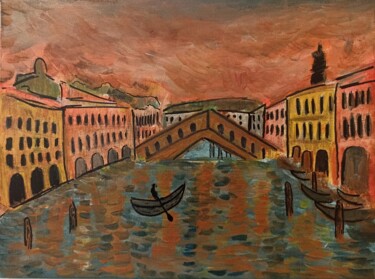 绘画 标题为“Venezia di sangue” 由Luca Bruno, 原创艺术品, 丙烯