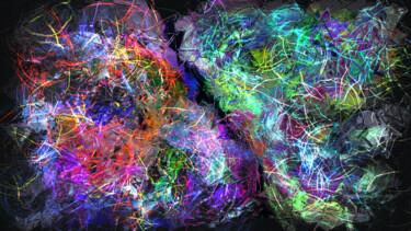 Digital Arts titled "Fusion of Universes" by Albert Deak, Original Artwork, Digital Painting