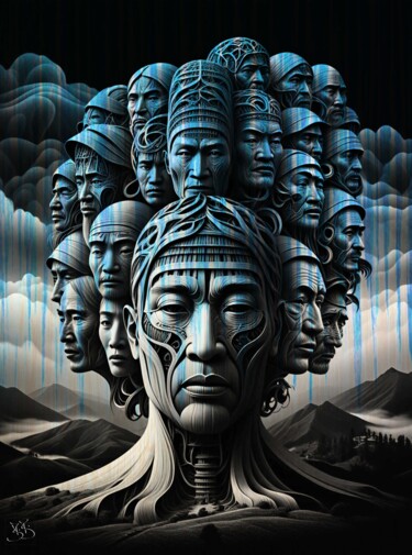数字艺术 标题为“Human tree 006” 由Burkhard Baier, 原创艺术品, 2D数字工作