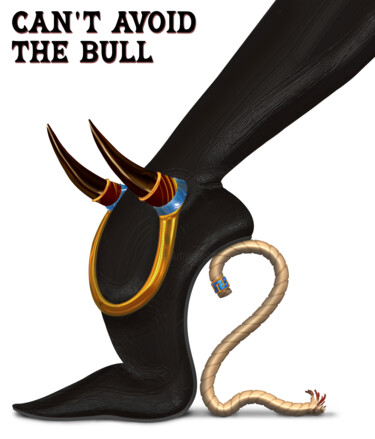数字艺术 标题为“Can't Avoid the Bull” 由Ouraniart, 原创艺术品, 数字油画
