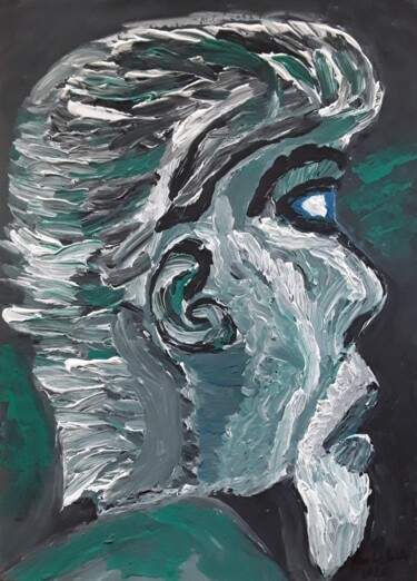 Schilderij getiteld "Wise man's observat…" door Sven W. Dahlke, Origineel Kunstwerk, Acryl