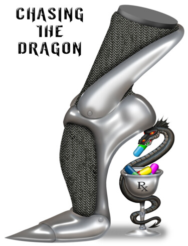 数字艺术 标题为“Chasing the Dragon” 由Ouraniart, 原创艺术品, 数字油画